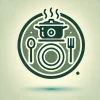 DALL·E 2025-03-25 16.20.32 - A minimalistic and modern icon representing 'Home-Cooked Meals Only'. The icon features a steaming pot on a stove, a plate with homemade food, and a s